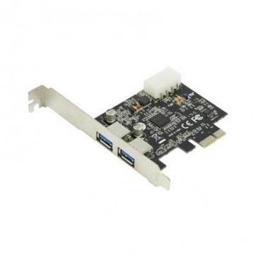 PCIe x1 kaart 2P extern USB3.0 - 5GB/sec