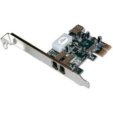 IEEE-1394A 3P PCIe kaart 3P extern 1P intern 400Mbps