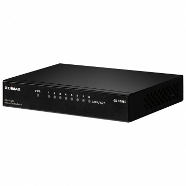 Edimax 1GB 8 poorts ethernet switch GS-1008E *metaal*