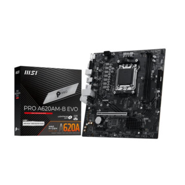 MSI A620AM-B EVO AM5 Ryzen mATX-ddr4-hdmi-vga-m.2-raid