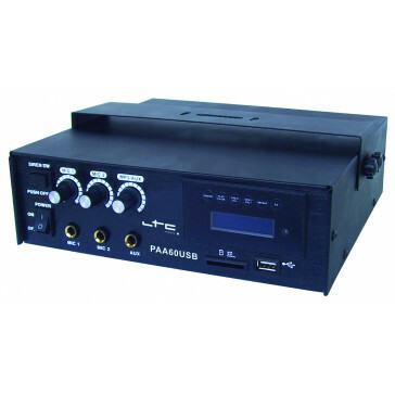 3-kanaal 70V Versterker 60W met USB/SD-MP3