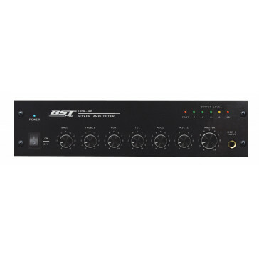 LINE 100V MIXER AMPLIFIER 40W 2 Mic + 2 Aux RCA