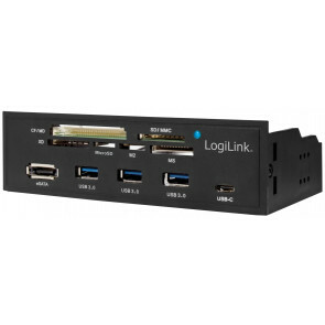 5.25 inch interne geheugenkaart lezer 3x USB3-A en 1x USB3-C