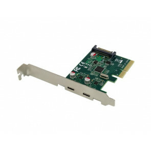 PCIe x4 kaart met 2 externe USB-C poorten 10Gbps