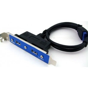 Bracket met 2x USB3.0 extern naar USB3.0 op moederbord